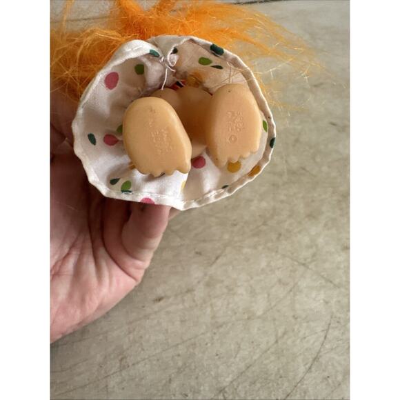 1986 Vintage Dam Troll doll with Orange Hair W/clothes - Picture 9 of 9